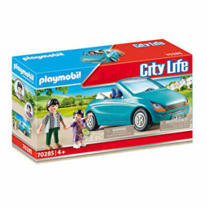 Playmobil City Life, Preschool - Familia cu masina