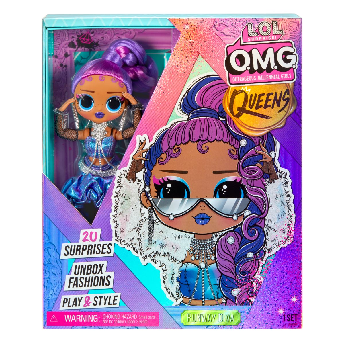 Papusa LOL Surprise OMG Queens, Runway Diva cu 20 surprize, 579892 1 Papusa LOL Surprise OMG Queens, Runway Diva cu 20 surprize, 579892