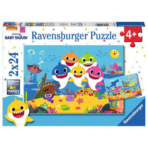 PUZZLE BABY SHARK, 2x24 PIESE