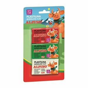 Plastilina Alpino, 3 culori x 50 g