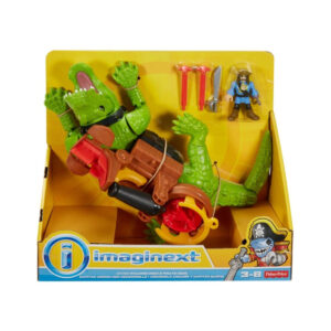 Figurina crocodil, Imaginext, cu pirat