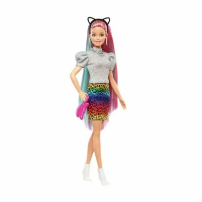 0887961909029 grn81 001w papusa barbie leopard rainbow hair 1