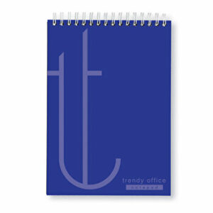 Bloc Notes, Trendy blue, cu spira, A4, 70 file, matematica