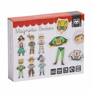 Puzzle magnetic educativ din lemn - Eroi de basm