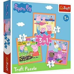 Puzzle 3 in 1 - Inventiva Peppa Pig, 106 piese