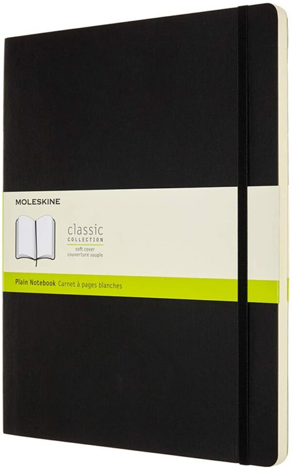 Carnet - Moleskine Plain Notebook, XXL, Plain, Black, Soft Cover | Moleskine