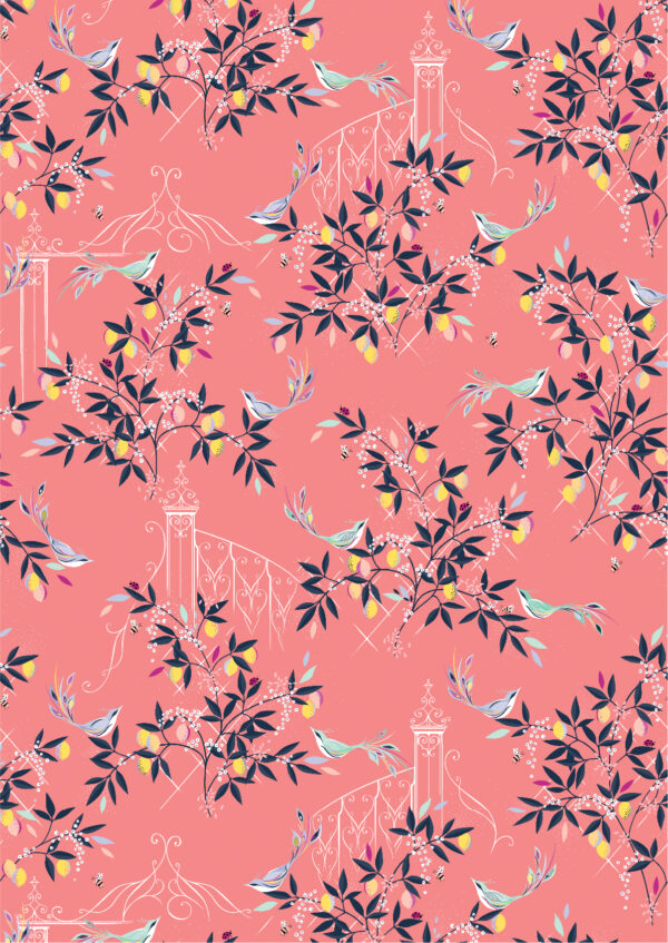 Hartie de impachetat - Sara Miller: Coral Orchard, rollwrap | Penny Kennedy