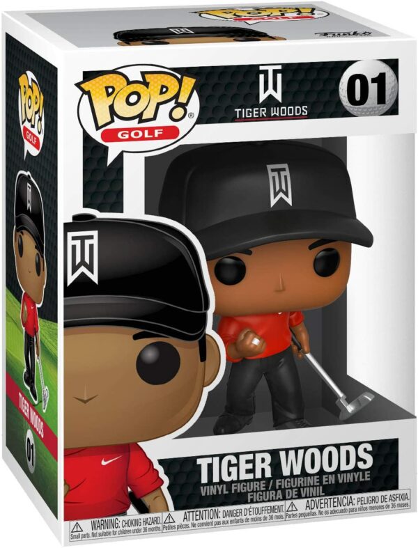 Figurina - Tiger Woods - Red Shirt | FunKo - imagine 2