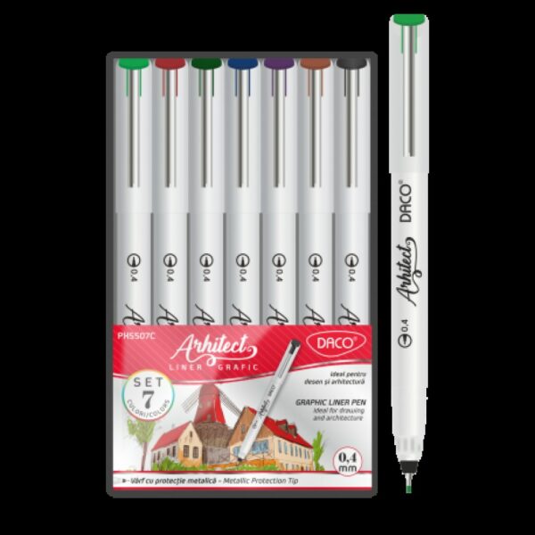 Set pixuri - Liner, multicolor, 7 buc. | Daco
