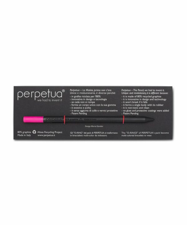 Creion Grafit - Perpetua the pencil - Fuchsia Eraser | Perpetua