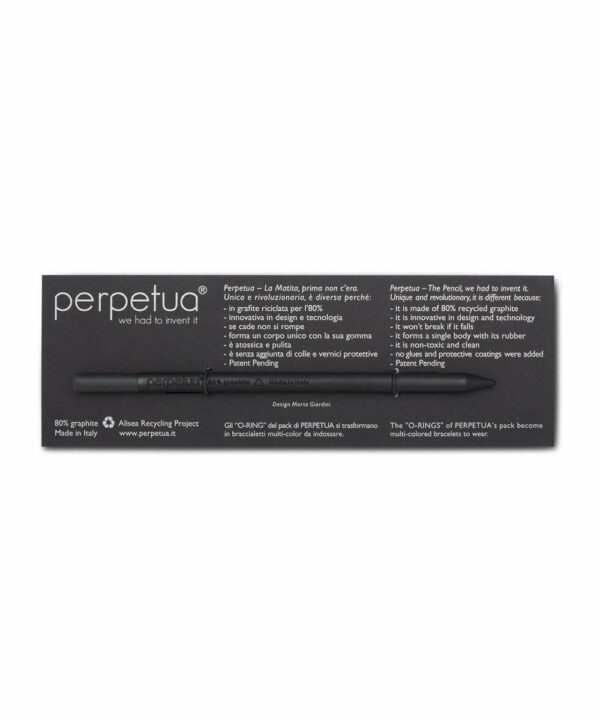 Creion Grafit - Perpetua the pencil - Black Eraser | Perpetua