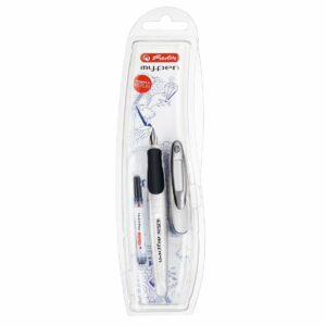Stilou Herlitz My Pen, penita M, Alb-Negru, Blister