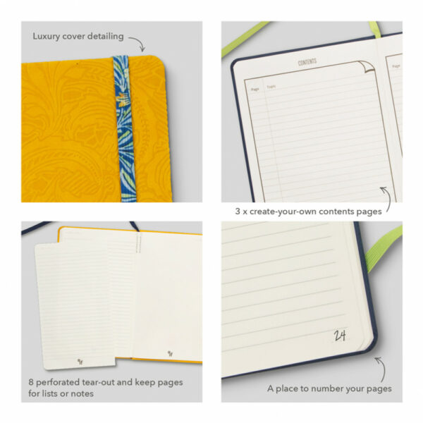 Carnet A5 - Bookaroo - V&A Morris Kilburn Black Floral | If (That Company Called) - imagine 4