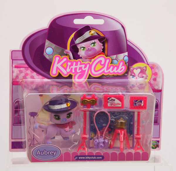 Figurina de catifea Kitty cu accesorii (set mare) - Aubrey