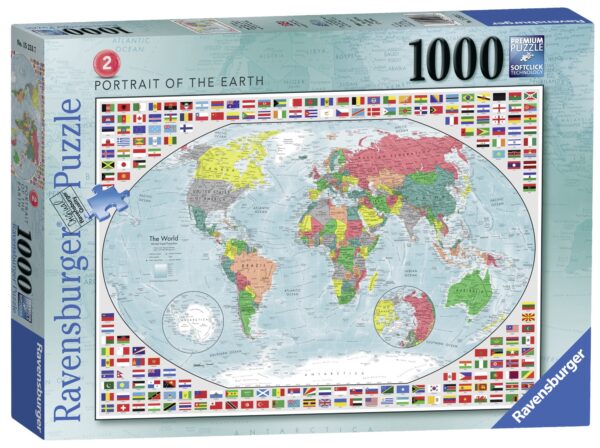 Puzzle copii si adulti harta politica 2 ravensburger 1000 piese