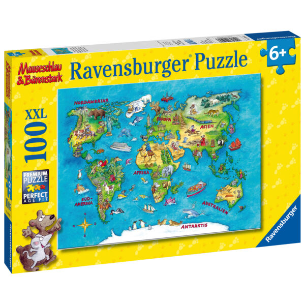 Puzzle harta calatorii 100 piese ravensburger - imagine 3