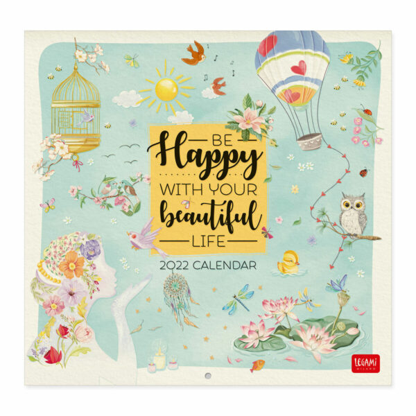 Calendar 2022 - Live Happy, 30x29 cm | Legami