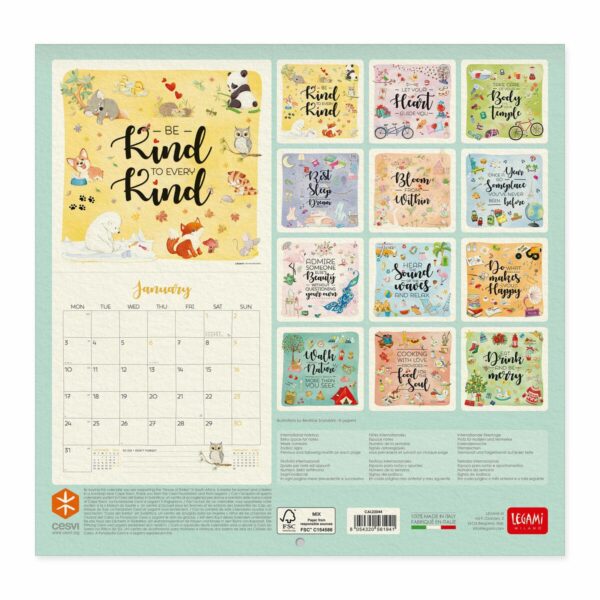 Calendar 2022 - Live Happy, 30x29 cm | Legami - imagine 3