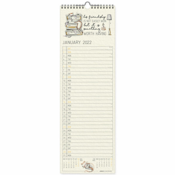 Calendar 2022 - Life is Better With Cats, 16x49 cm | Legami - imagine 3