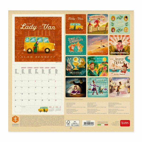 Calendar 2022 - Book Lover's, 30x29 cm | Legami - imagine 3