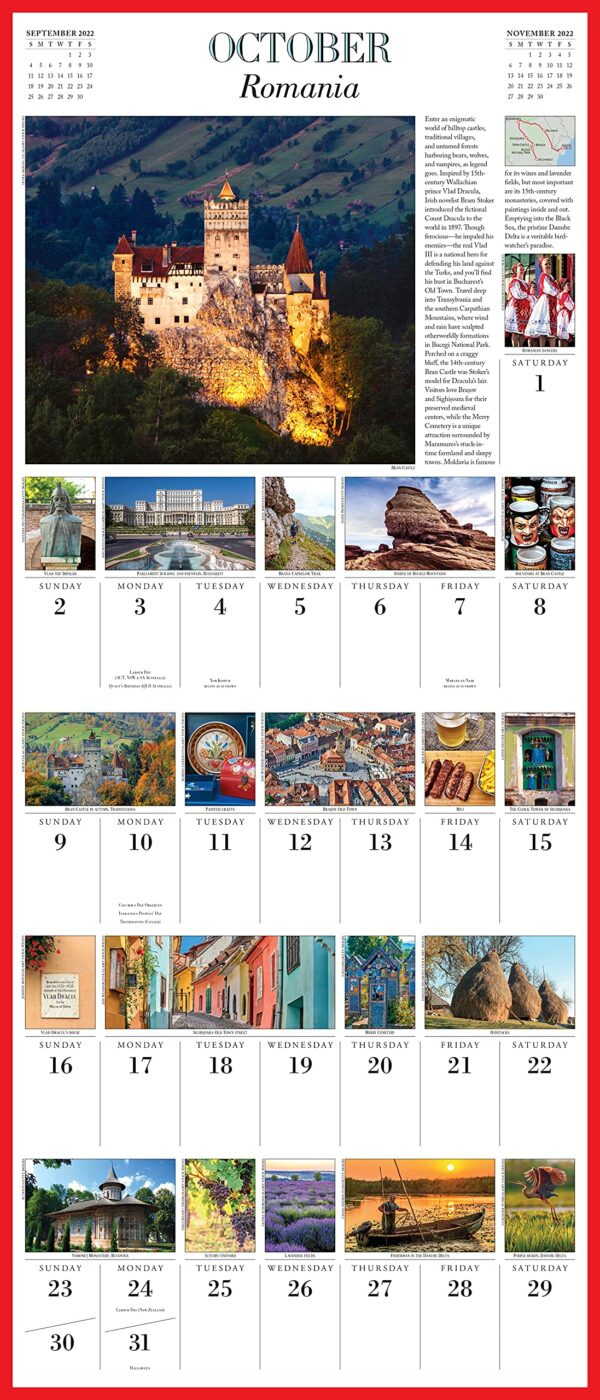 Calendar 2022 - 1000 Places to See Before You Die | Workman Publishing - imagine 3