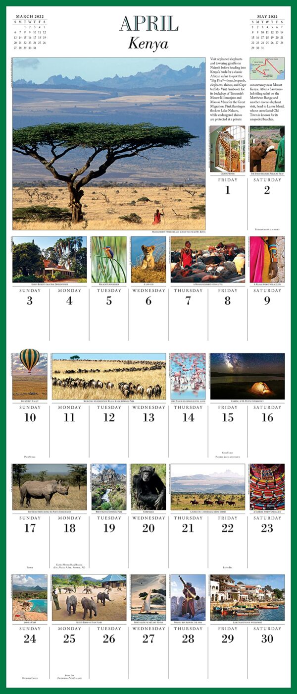 Calendar 2022 - 1000 Places to See Before You Die | Workman Publishing - imagine 8
