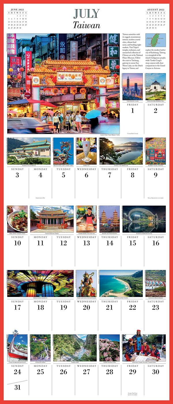 Calendar 2022 - 1000 Places to See Before You Die | Workman Publishing - imagine 10