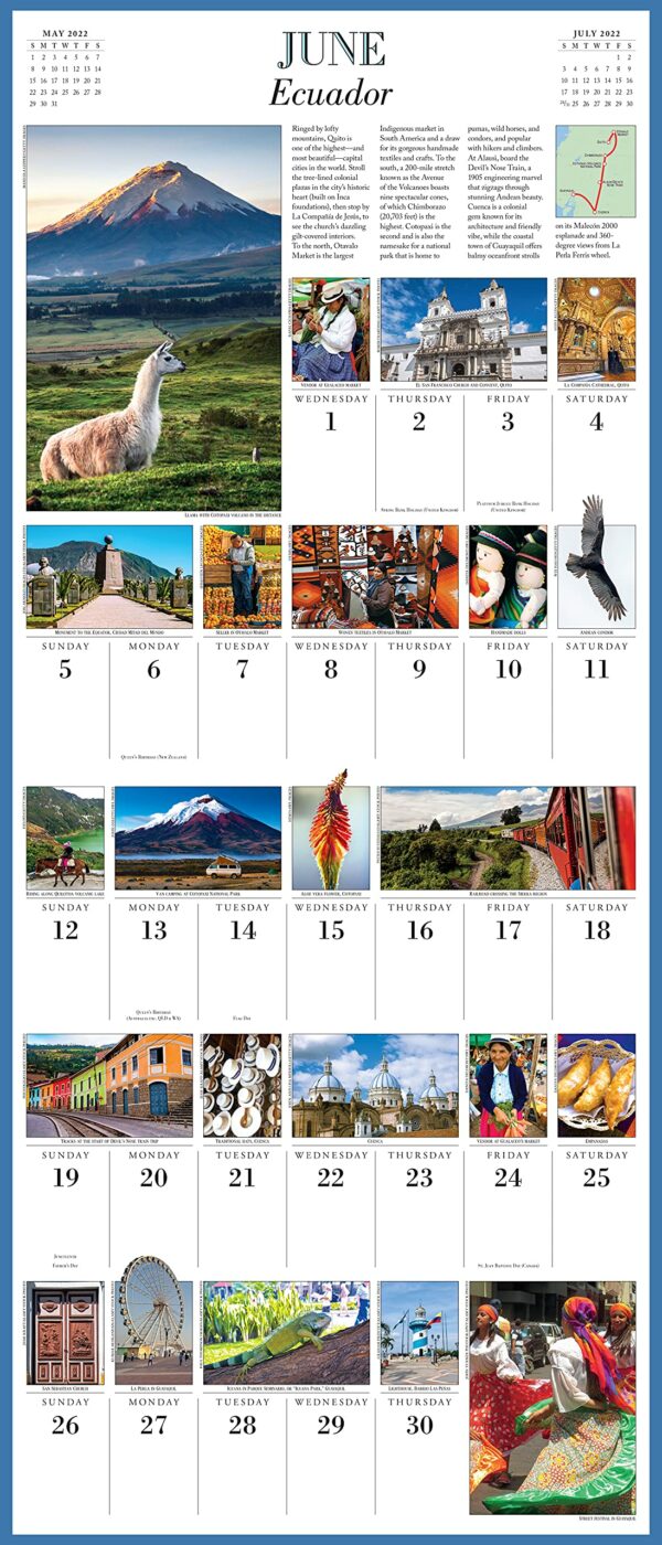 Calendar 2022 - 1000 Places to See Before You Die | Workman Publishing - imagine 12