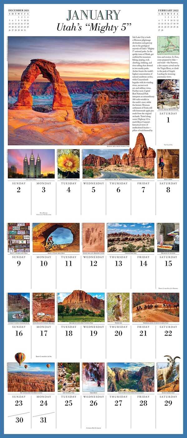 Calendar 2022 - 1000 Places to See Before You Die | Workman Publishing - imagine 13