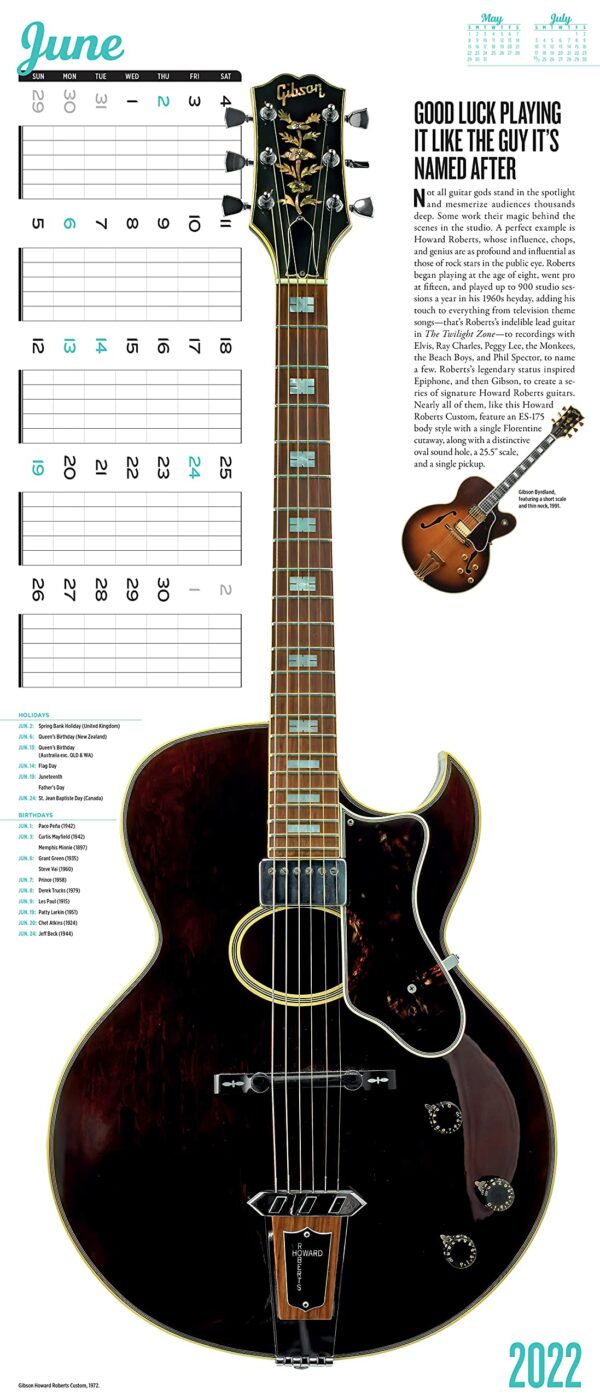 Calendar 2022 - Guitars | Workman Publishing - imagine 5