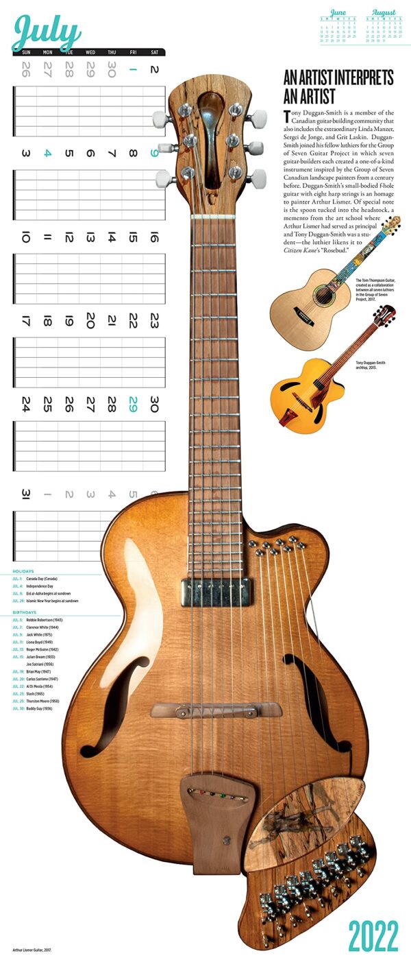 Calendar 2022 - Guitars | Workman Publishing - imagine 9