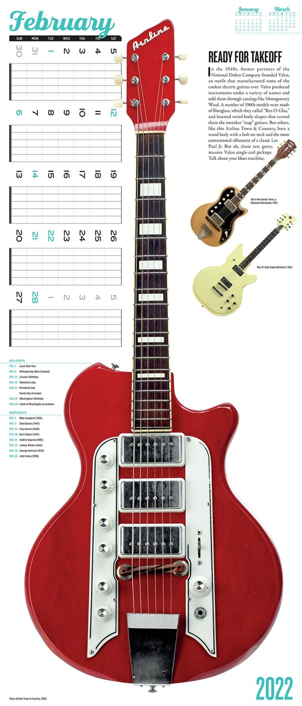 Calendar 2022 - Guitars | Workman Publishing - imagine 10