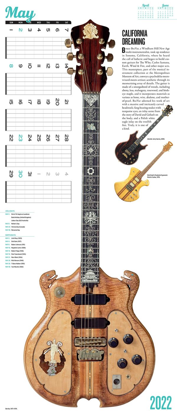 Calendar 2022 - Guitars | Workman Publishing - imagine 12