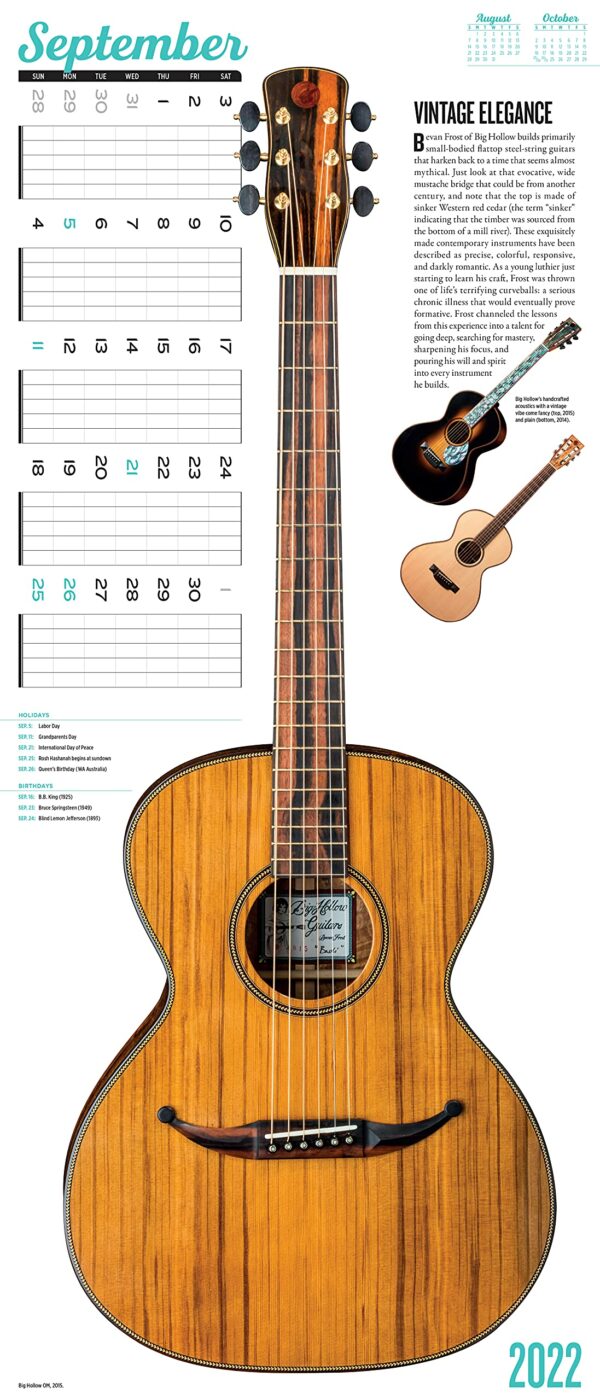 Calendar 2022 - Guitars | Workman Publishing - imagine 13
