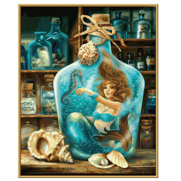 Kit pictura cu numere - Sirena, 40x50 cm | Schipper - imagine 2