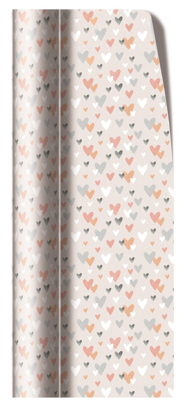Hartie de impachetat - Hearts - Roll Wrap | Great British Card Company