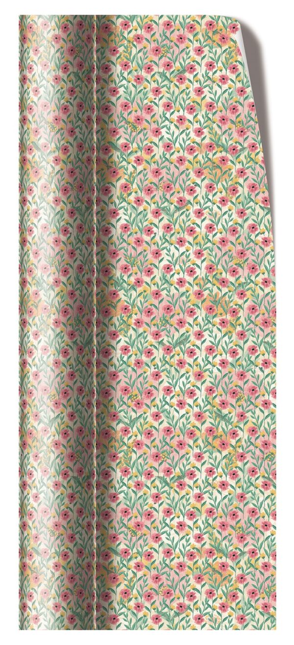 Hartie de impachetat - Little Flower Field - Roll Wrap | Great British Card Company
