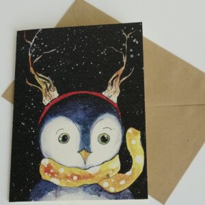 Felicitare - Pinguinul ren | Ana-Maria Galeteanu Ilustrator