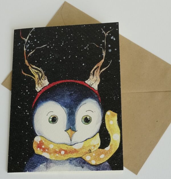 Felicitare - Pinguinul ren | Ana-Maria Galeteanu Ilustrator