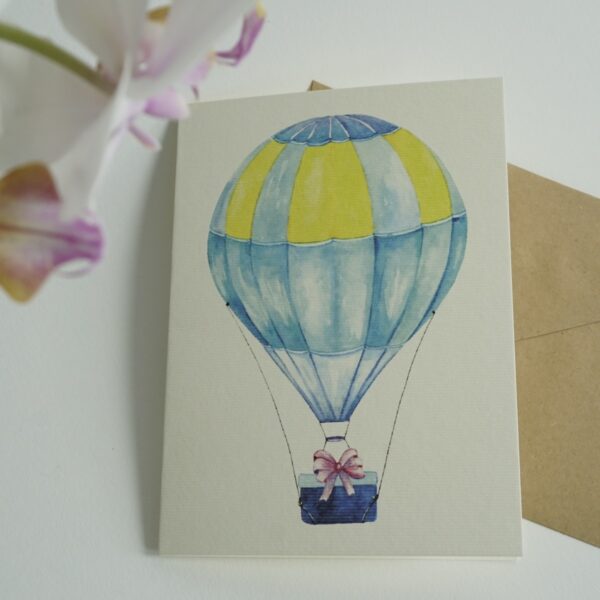 Felicitare - Balon cu aer cald - Cadou | Ana-Maria Galeteanu Ilustrator - imagine 3