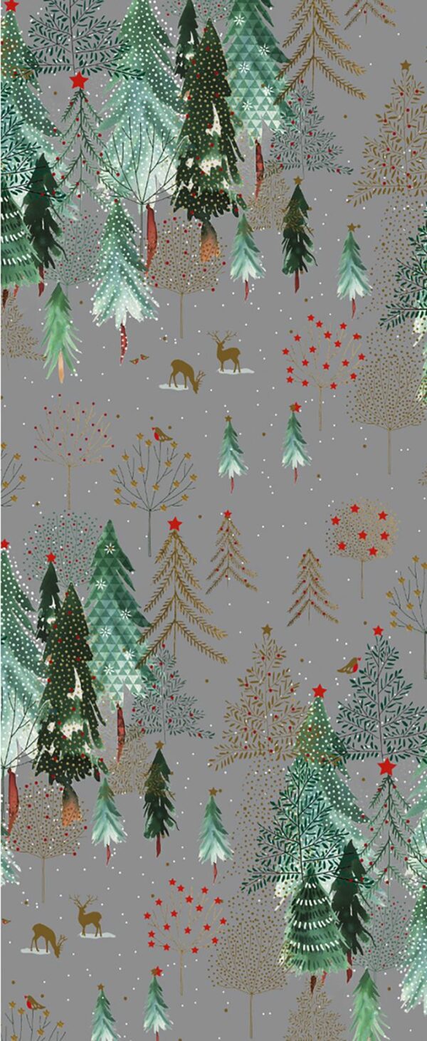 Hartie satinata - Tissue - Winter Woodland - Grey | Glick