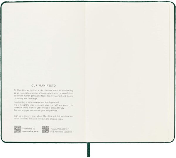 Carnet - Moleskine Velvet - Large, Hard Cover, Ruled - Green | Moleskine - imagine 5