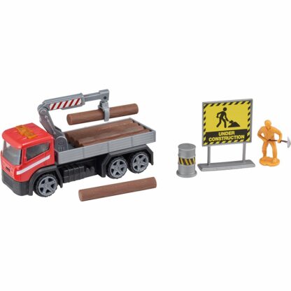 1417072 rosu camion cu accesorii de constructie teamsterz rosu