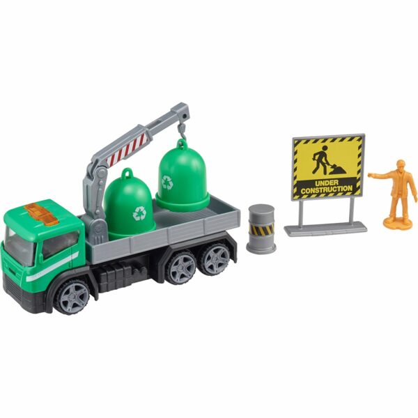 1417072 verde camion cu accesorii de constructie teamsterz verde