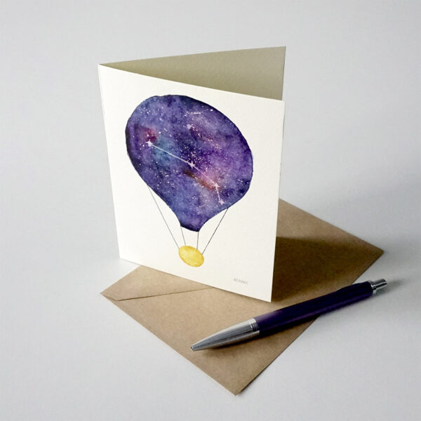 Felicitare - Constelatie Berbec - Balon cu aer cald | Ana-Maria Galeteanu Ilustrator - imagine 3