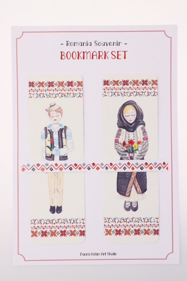 Set 2 semne de carte - Bleu / Negru | Naomi Achim Art Studio - imagine 6