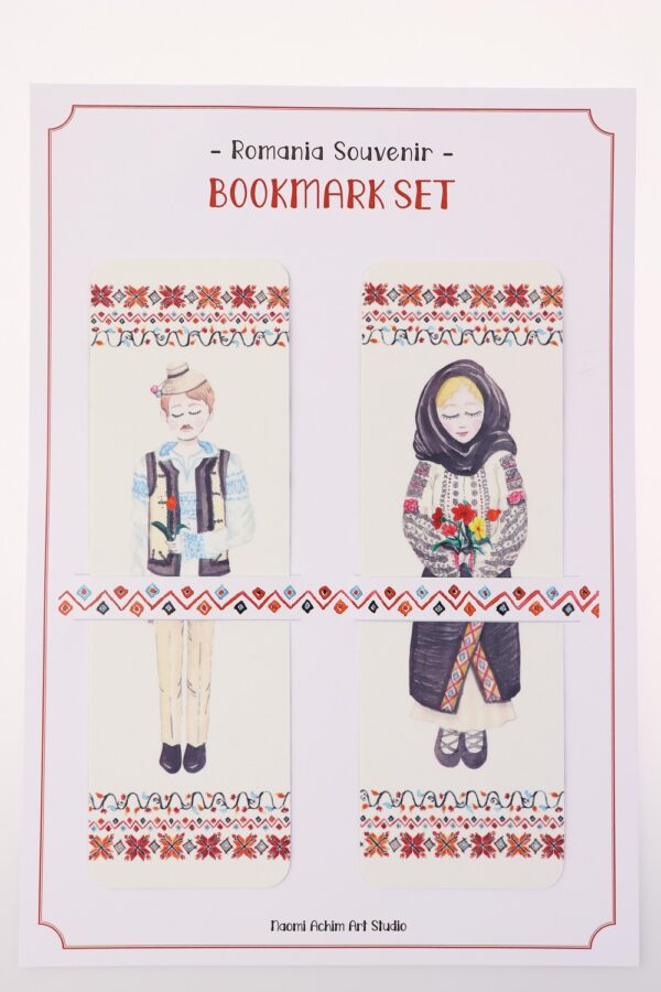 Set 2 semne de carte - Bleu / Negru | Naomi Achim Art Studio - imagine 5
