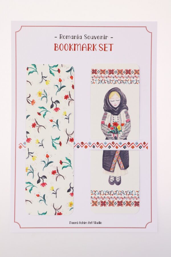 Set 2 semne de carte - Bleu / Negru | Naomi Achim Art Studio - imagine 4