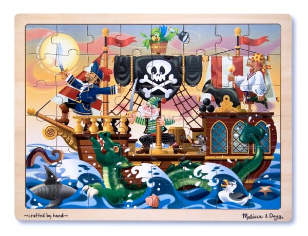 Melissa & Doug - Puzzle Lemn Aventura Piratilor