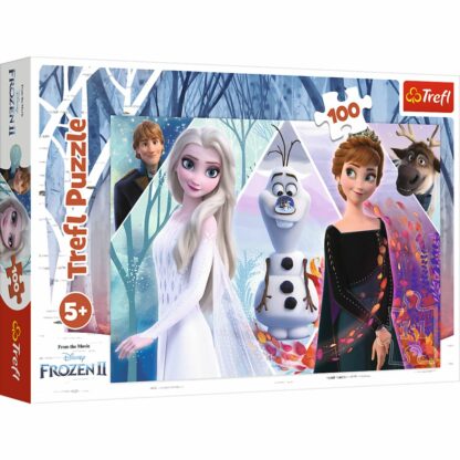 16418 puzzle 100 piese trefl taramul fermecat disney frozen 2 1